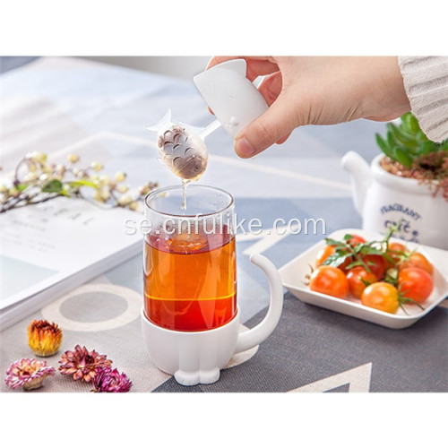 Fashion Style Glass Cup med infuser och lock